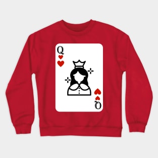 Queen Card, Queen of Heart Crewneck Sweatshirt